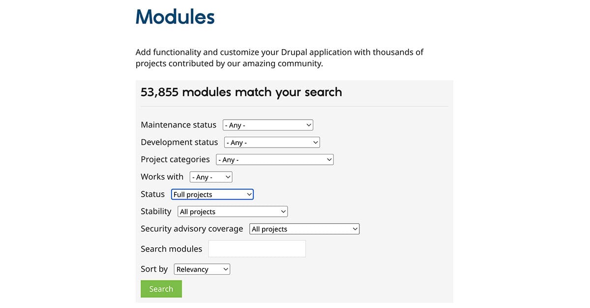 Módulos esenciales en Drupal